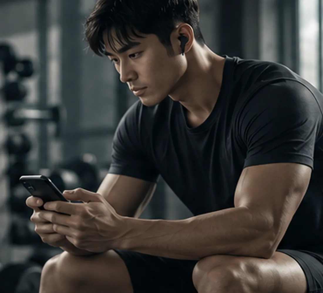現代健身房內的 AI Team 運動形象照片